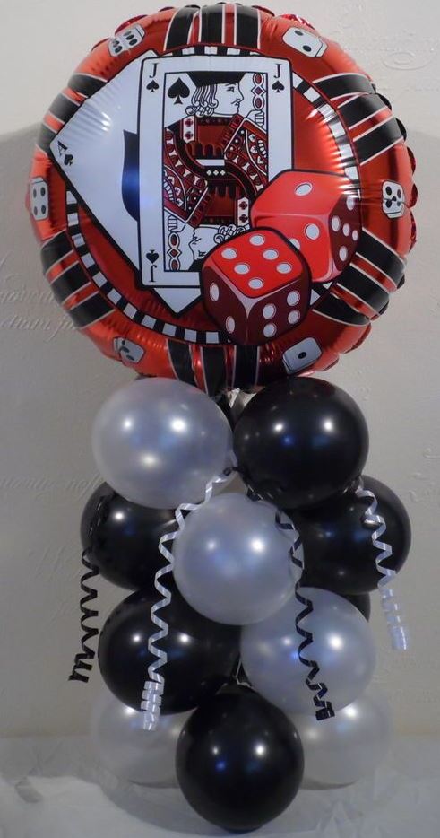 Party Balloon Casino Card Balloon Bouquet