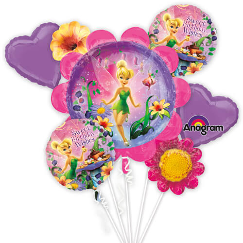 Balloons Party Celebrate Tinker Bell Birthday Balloons Bouquet