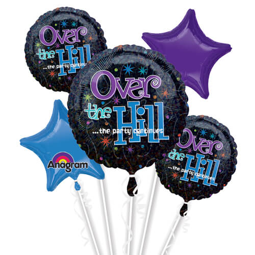 Party Balloon Over The Hill Birthday Balloons Bouquet P75
