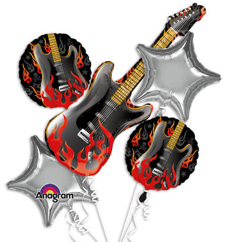 Party Balloon Rockstar Rock On Balloons Bouquet