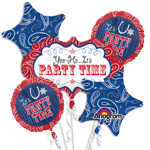 Party Balloon Bandana &amp; Blue Jeans Foil Balloon