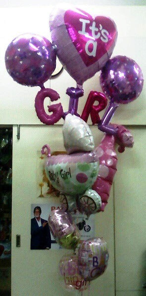 Party Balloon It's A Girl Balloons Bouquet 