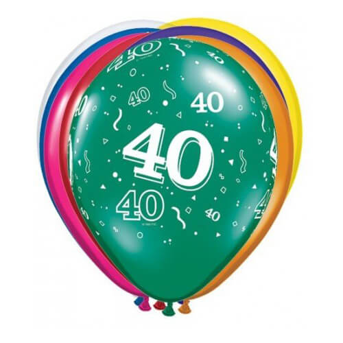 Party Balloon 40 A Round Multicolor Helium Balloons Bunch