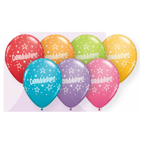 Party Balloon Congratulations Helium Balloons Bunch