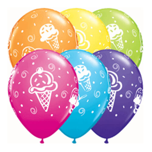 Ice Cream Treats Multicolor  Helium Balloons Bunch