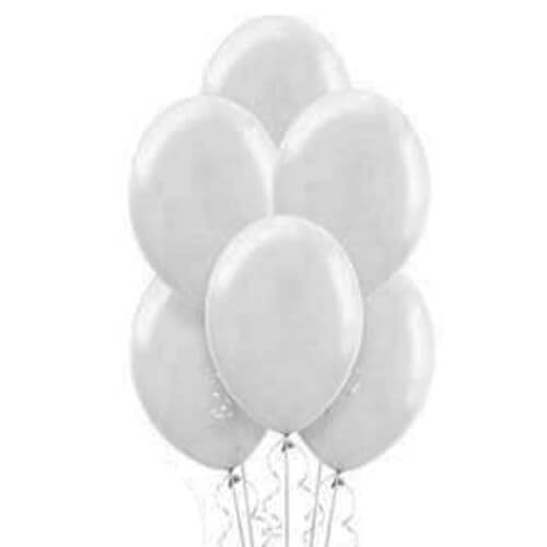 Party Balloon White  Helium Balloons Bunch