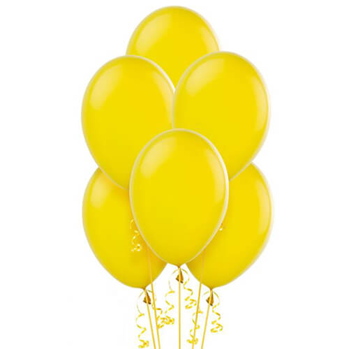 Party Balloon Yellow Helium Balloons Bunch