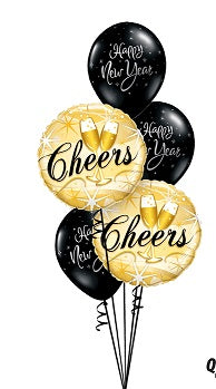 Party Balloon Cheers Happy New Year Bouquet