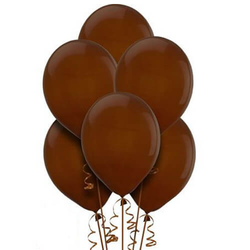 Party Balloons Chocolate Brown Helium Balloons Bunch
