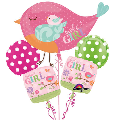 Party Balloon Tweet Baby Girl Balloons Bouquet 