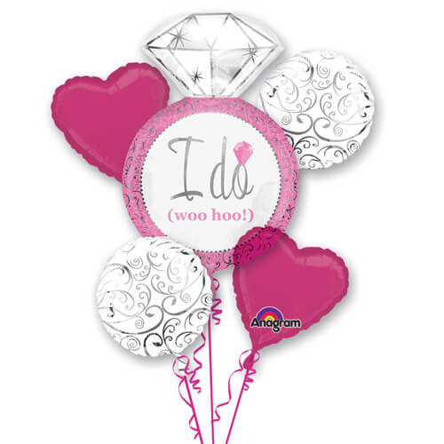 Party Balloon Bright Pink Wedding Balloons Bouquet