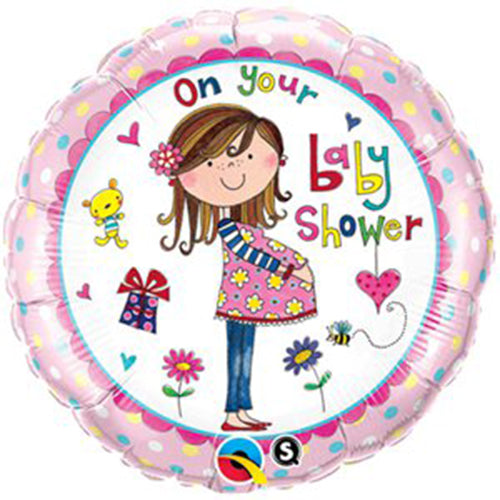 Party Balloon FOIL2055&nbsp;&nbsp;- Foil Balloons &nbsp; On Your Baby Shower Balloon - 18" Foil