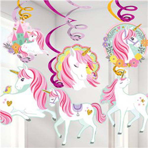 Party Balloon Maguswir&nbsp;- Magical Unicorn Party Supplies Magical Unicorn Hanging Swirls