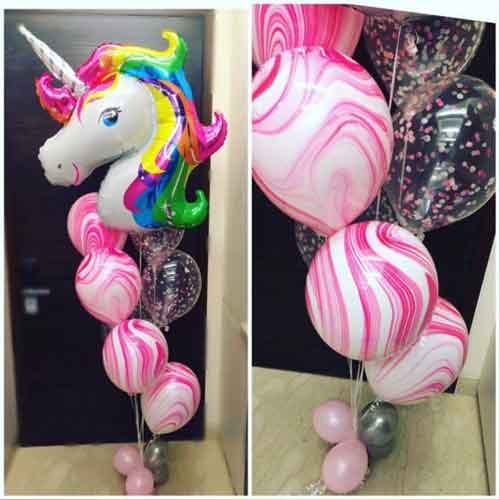 Balloons Party Celebrate Unicorn Balloons Bouquets