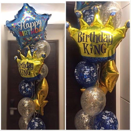 Party Balloon King Birthday Balloons Bouquet