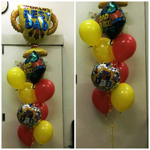 Party Balloons World Best Dad Balloons Bouquet