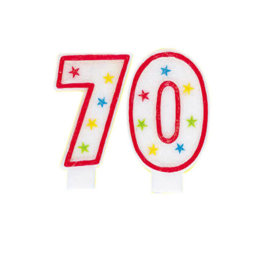 Party Balloon 4" No. 70 Glitter Birthday Candle 