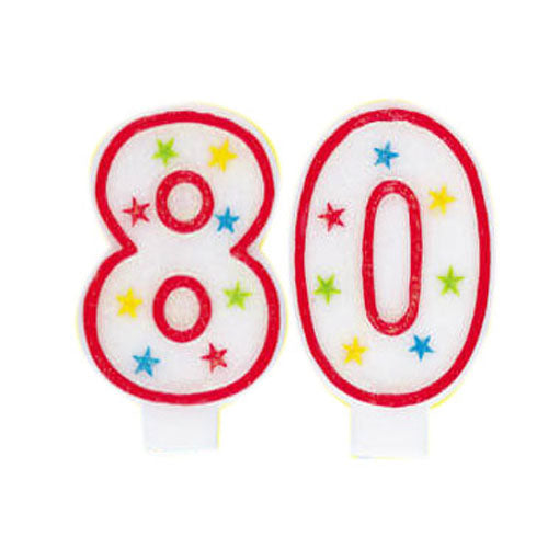 Party Balloon 4" No. 80 Glitter Birthday Candle