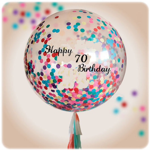 Party Balloon 70th Birthday Confetti Balloon