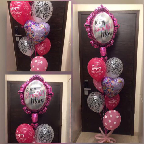 Party Balloons Beautiful Mom Mirror Birthday Balloons Bouquet