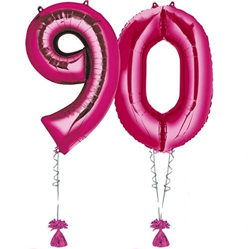 Party Balloon Pink 90th Balloon Bunch