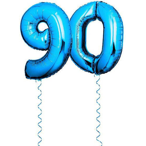 Party Balloon 90th Blue Number Bunch