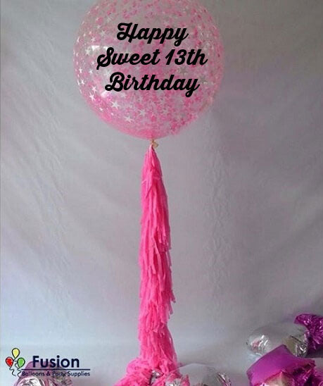 Party Balloon Pink 13th Birthday Helium Balloon