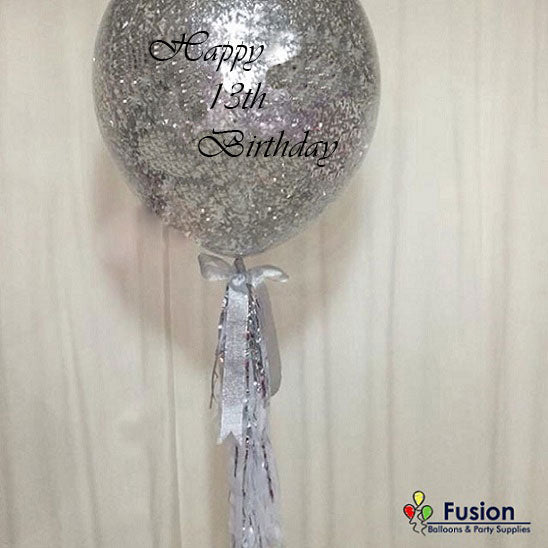 Party Balloon Glitter 13th Birthday Balloon