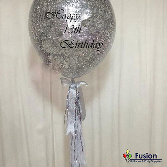 Party Balloon Glitter 13th Birthday Balloon