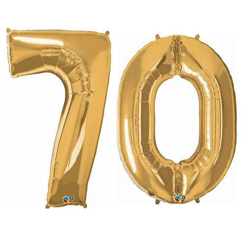 Party Balloon Gold No. 70 Balloon