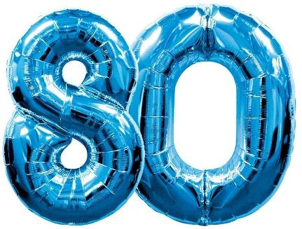 Party Balloon Blue 80 Number Balloon