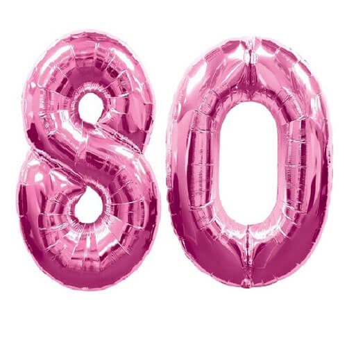 Party Balloon Pink 80 Number Balloon