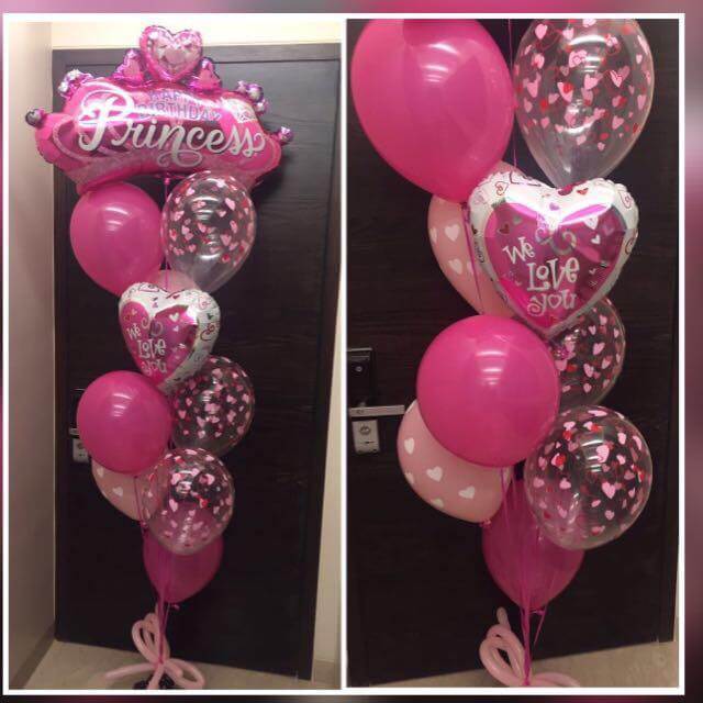 Party Balloon Princess Tiara Helium Balloons Bouquet