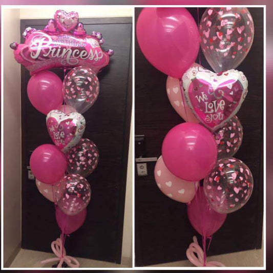 Party Balloon Princess Tiara Helium Balloons Bouquet