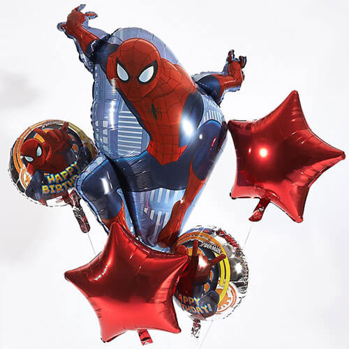 Balloons Party Celebrate Spiderman Balloons Bouquet
