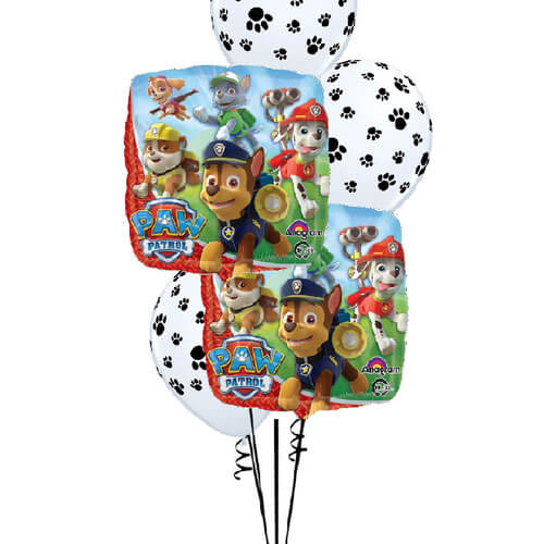 Balloons Party Celebrate Paw Print Latex With Paw Patrol Balloon Bunch