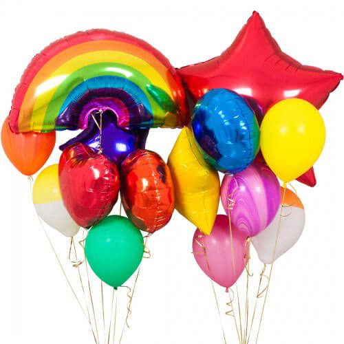Party Balloons Rainbow Balloon Bouquet