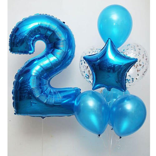 Party Balloon 2nd Birthday Balloon Bunch