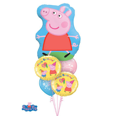 Balloons Party Celebrate Paapa Pig Birthday Balloons Bouquet