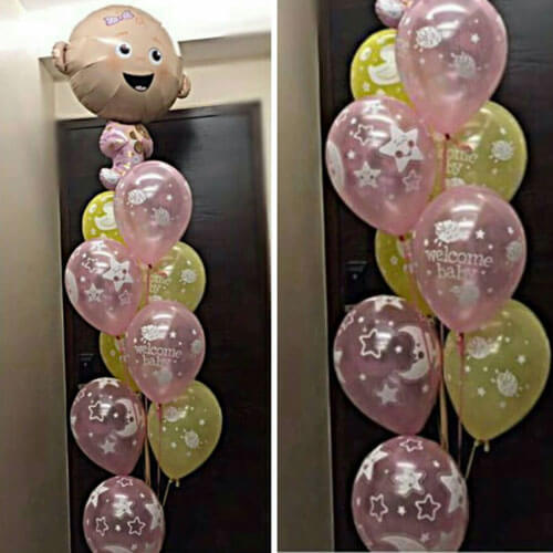 Party Balloon Welcome Baby Princess Balloons Bouquet 
