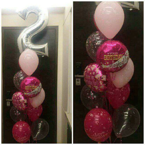 Party Balloon 2nd Girl's Birthday Balloons Bouquet