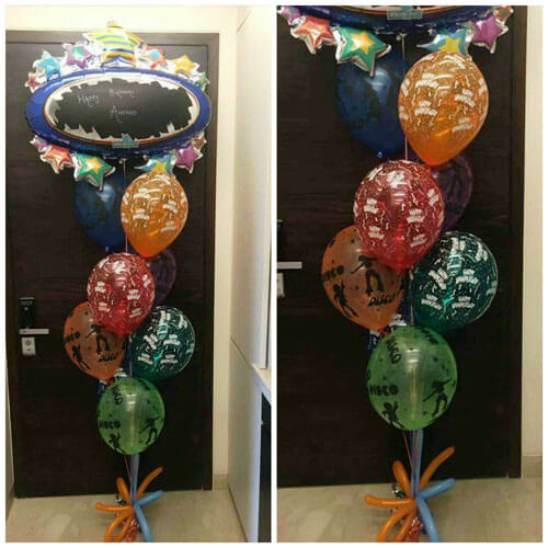 Party Balloon Personalised Happy Birthday Helium Balloon Bouquet