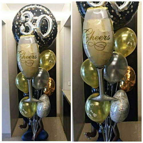 Party Balloon 30th Anniversary Balloons Bouquet