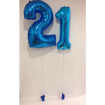 Party Balloon Gold No. 21st Balloon Bunch