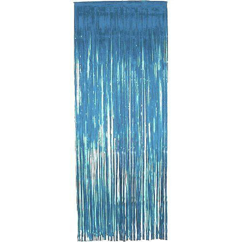 Party Balloon Blue Curtains Decoration