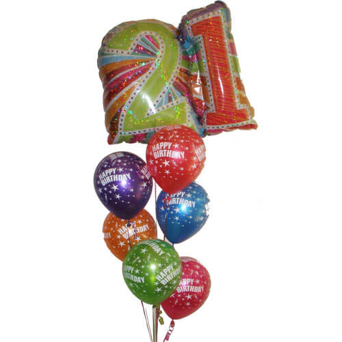 Party Balloon 21 Radiant Birthday Balloon Bouquet