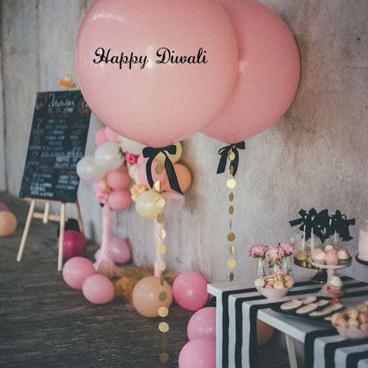 Happy Diwali Peach Balloon