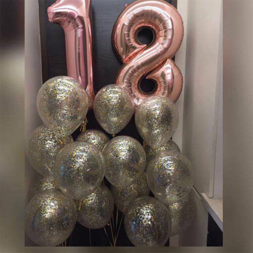 Party Balloons 18th Birthday Balloon Bunch