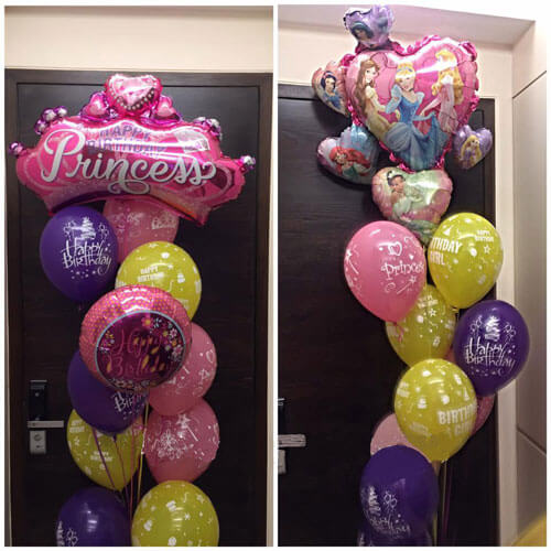 Party Helium Balloons Princess Birthday Helium Bouquet
