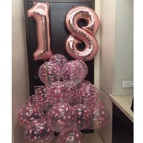 Party Balloons 18th Balloon Bunch
